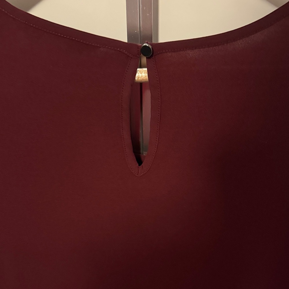 41 Hawthorn Deep Red Ruffle Sleeve Top - Picture 4 of 6